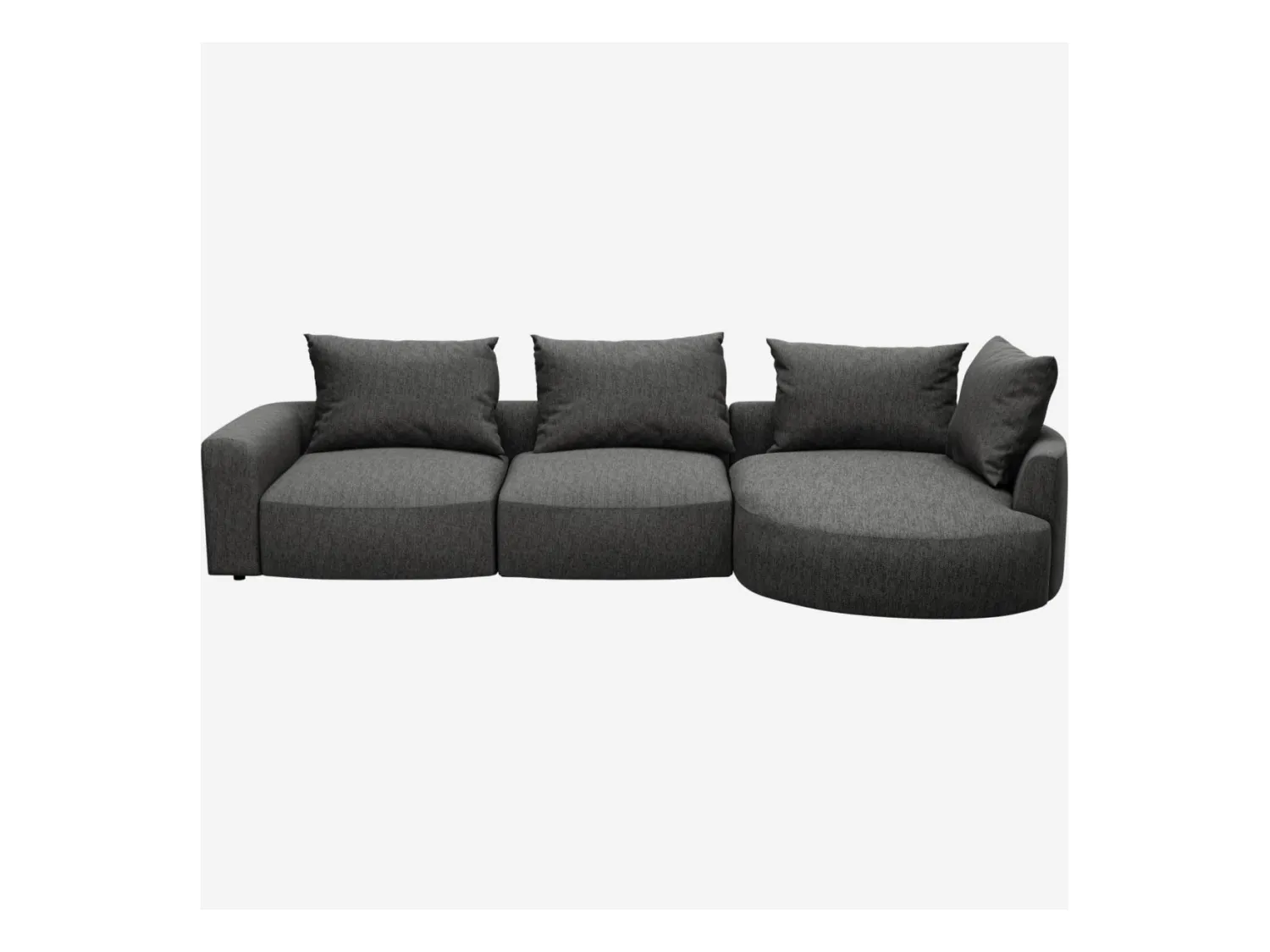 Habitat - Canapé d'angle droit en tissu Copparo - Gris ardoise  - Cagliari