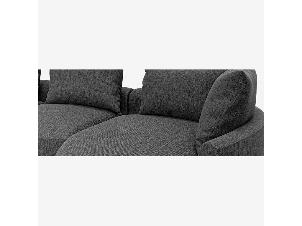 Habitat - Canapé d'angle droit en tissu Copparo - Gris ardoise  - Cagliari