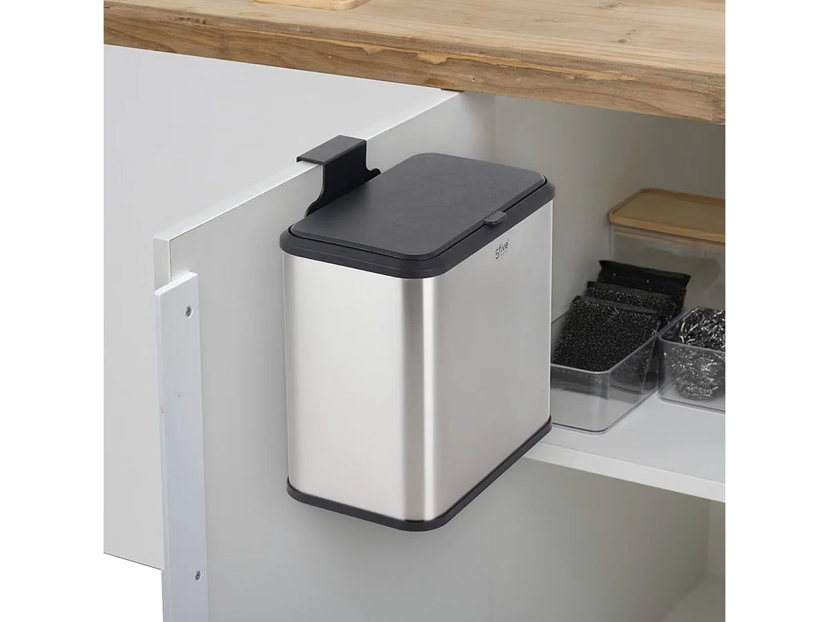 Poubelle à Compost "Inox" 5L Gris