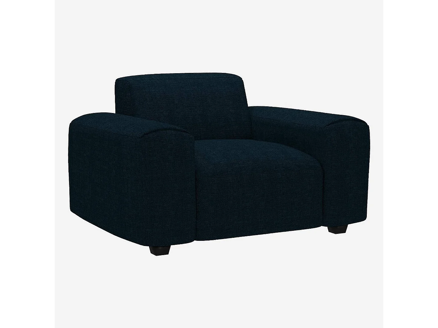 Habitat - Fauteuil en tissu Melina - Bleu encre - Posada