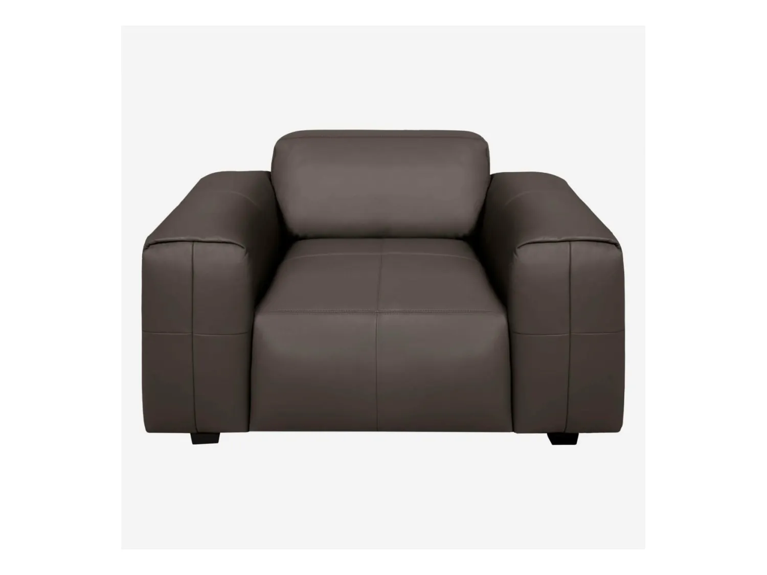 Habitat - Fauteuil en cuir Savoy - Marron tonka - Posada