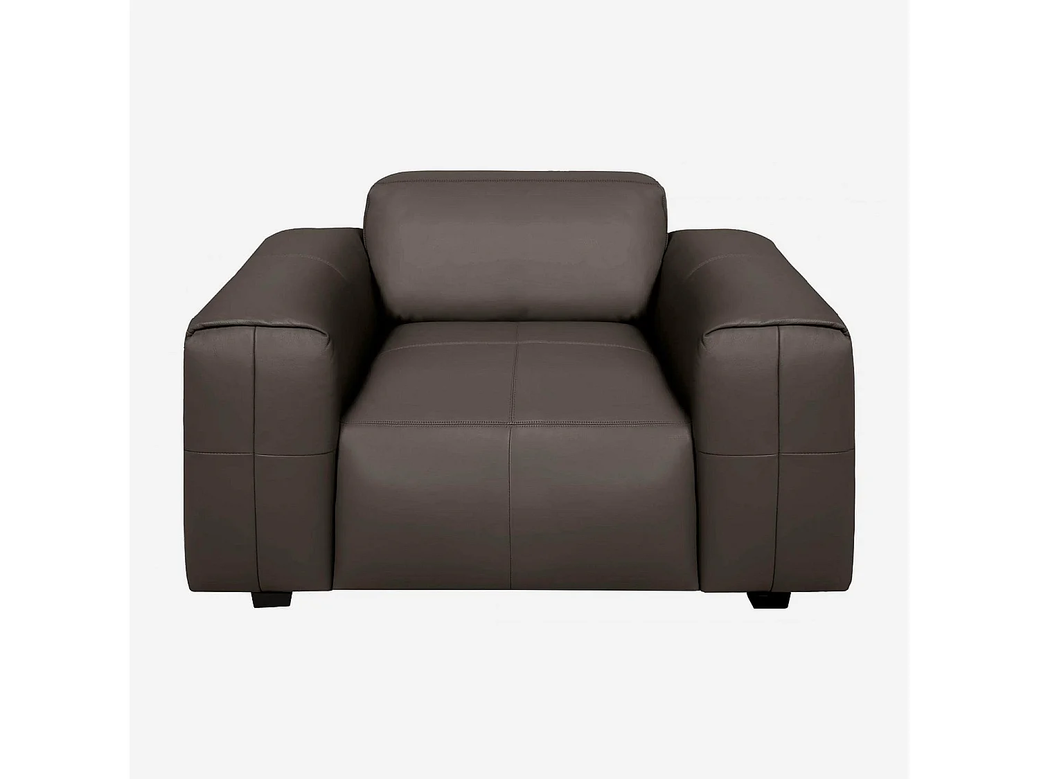 Habitat - Fauteuil en cuir Savoy - Marron tonka - Posada