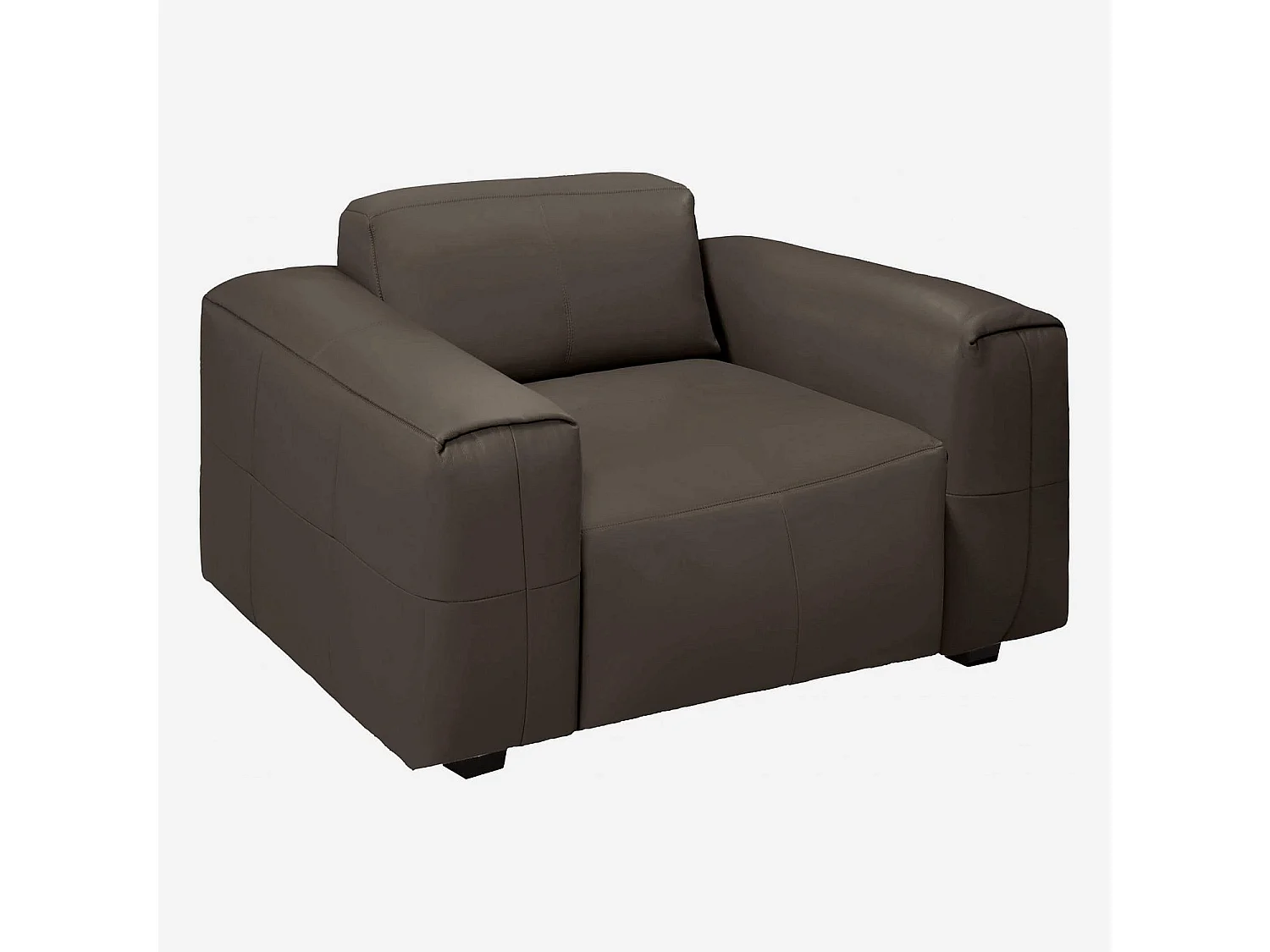 Habitat - Fauteuil en cuir Savoy - Marron tonka - Posada