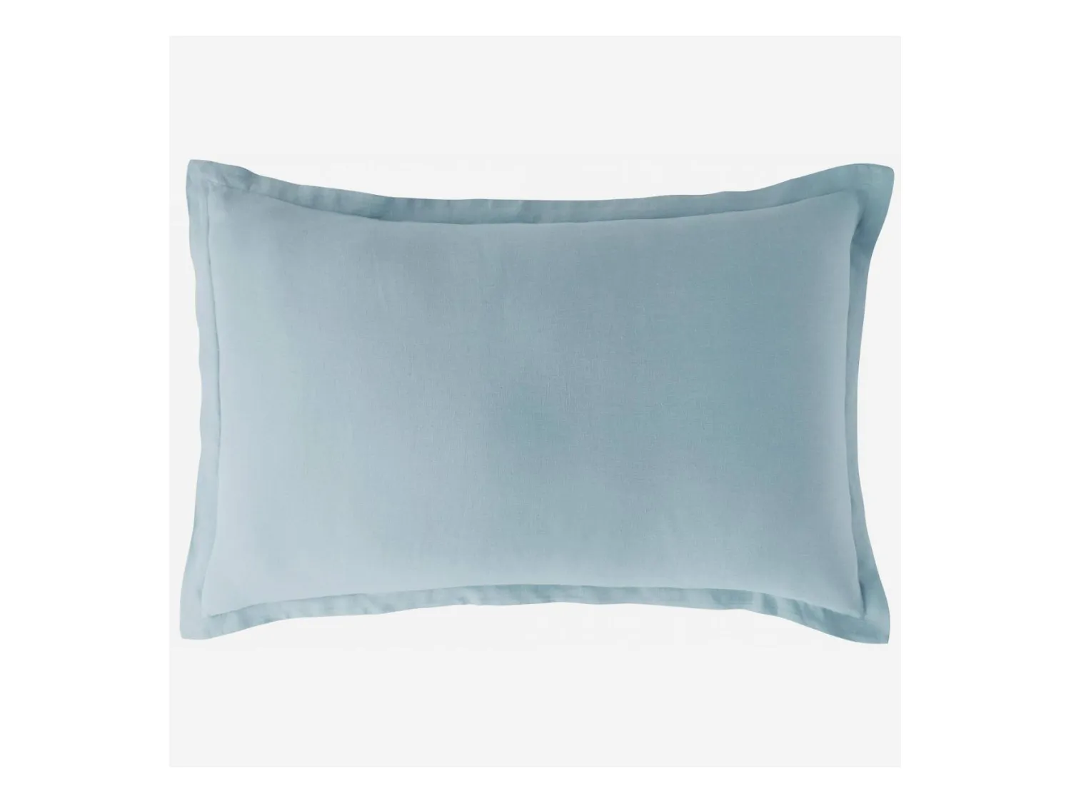Habitat - Taie d'oreiller en lin - 50 x 80 cm - Bleu clair (Lot de 2) - Linen