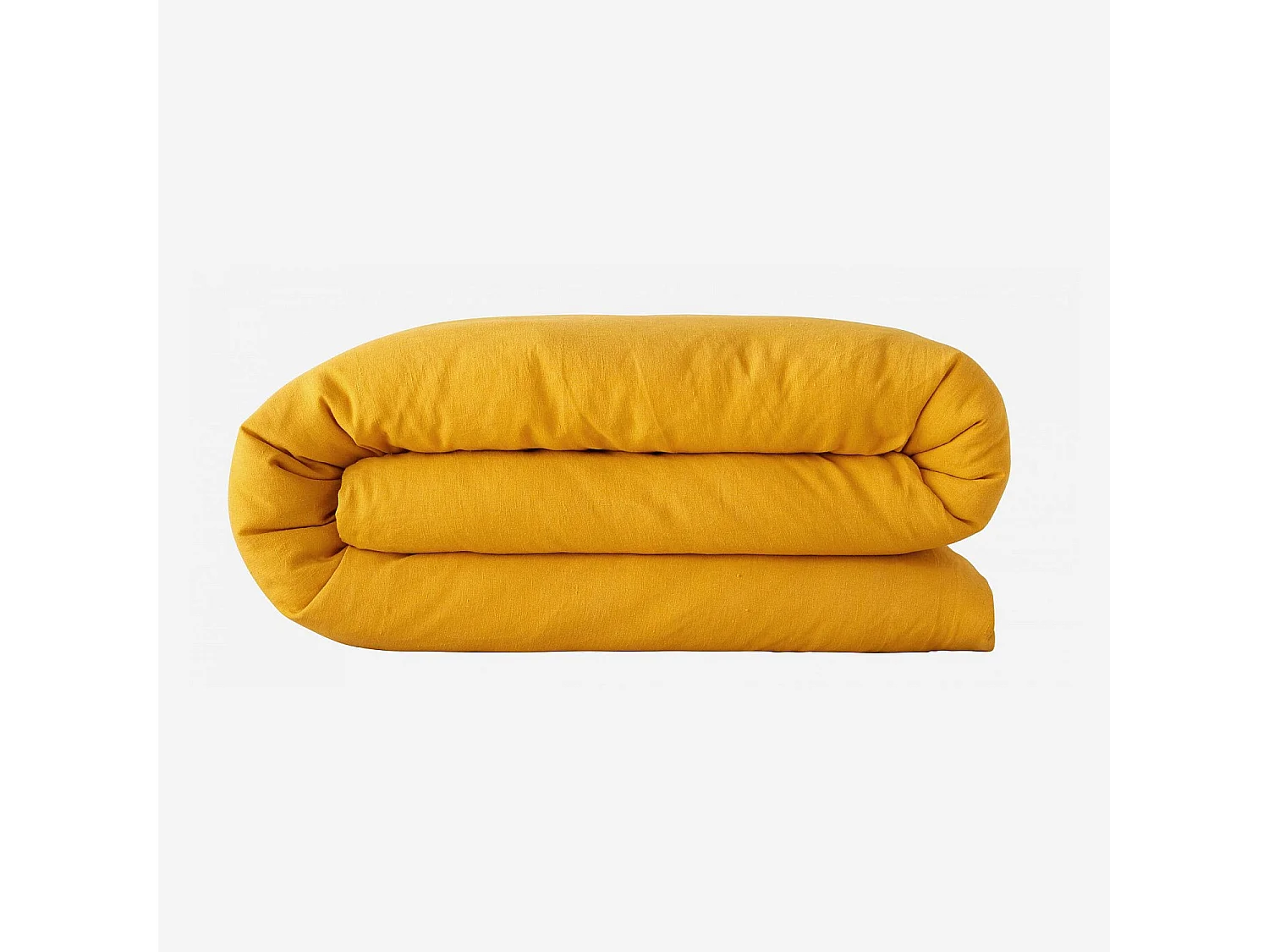 Habitat - Housse de couette en lin - 220 x 240 cm - Jaune moutarde - Linen