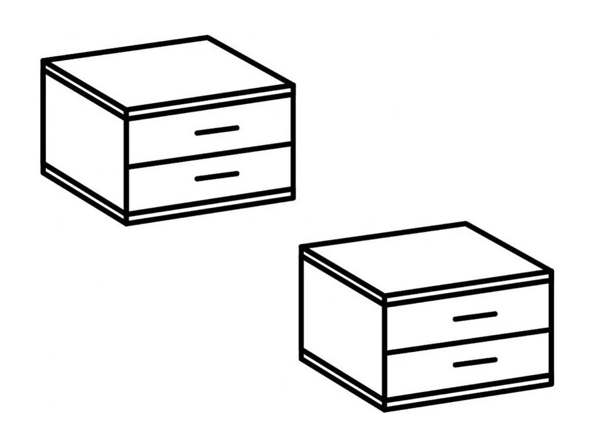 Chambre à coucher complète adulte ( lit adulte 160 x 200 cm+ Commode  + chevet+ Armoire)