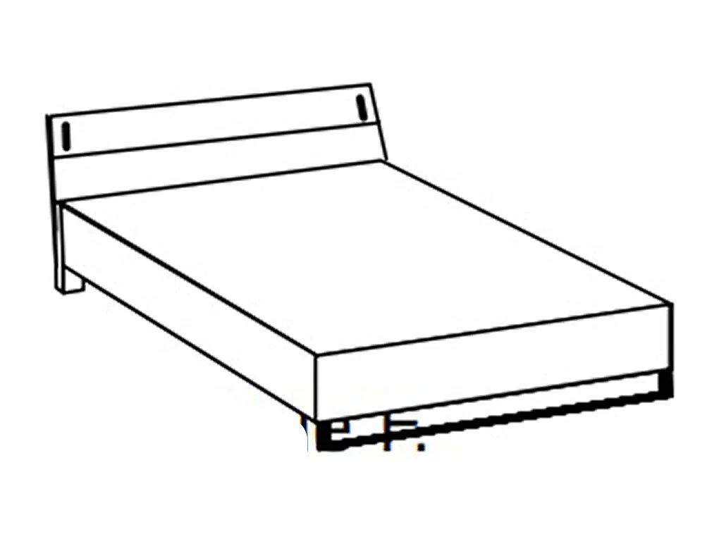 Chambre à coucher complète adulte ( lit adulte 180 x 200 cm  + chevet+ commode de rangement +  Armoire)