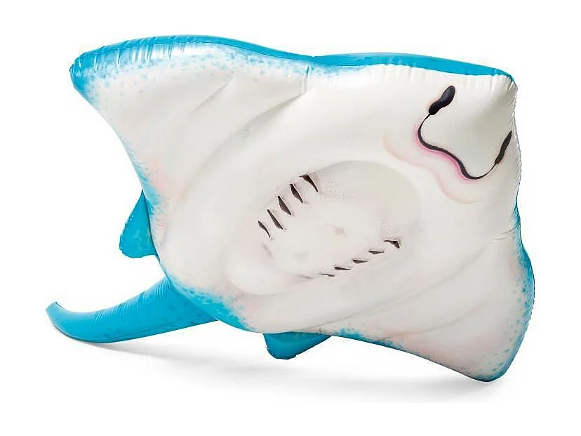 Bouée Gonflable à Chevaucher "Raie Manta" 185cm Bleu