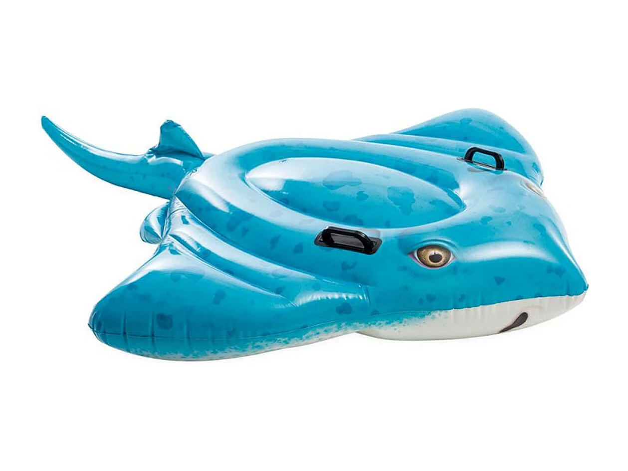 Bouée Gonflable à Chevaucher "Raie Manta" 185cm Bleu