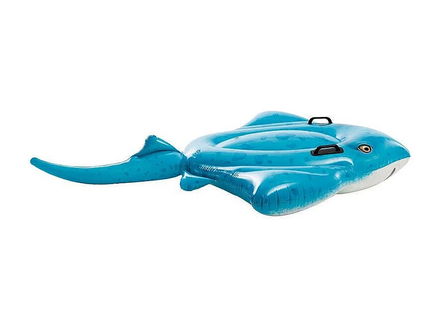 Bouée Gonflable à Chevaucher "Raie Manta" 185cm Bleu