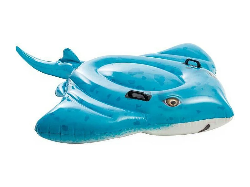 Bouée Gonflable à Chevaucher "Raie Manta" 185cm Bleu