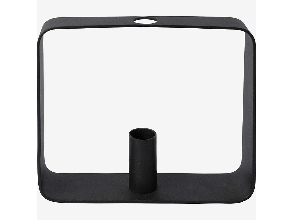 Habitat - Bougeoir en métal - 20 x 5 x 16 cm - Noir - Alexy