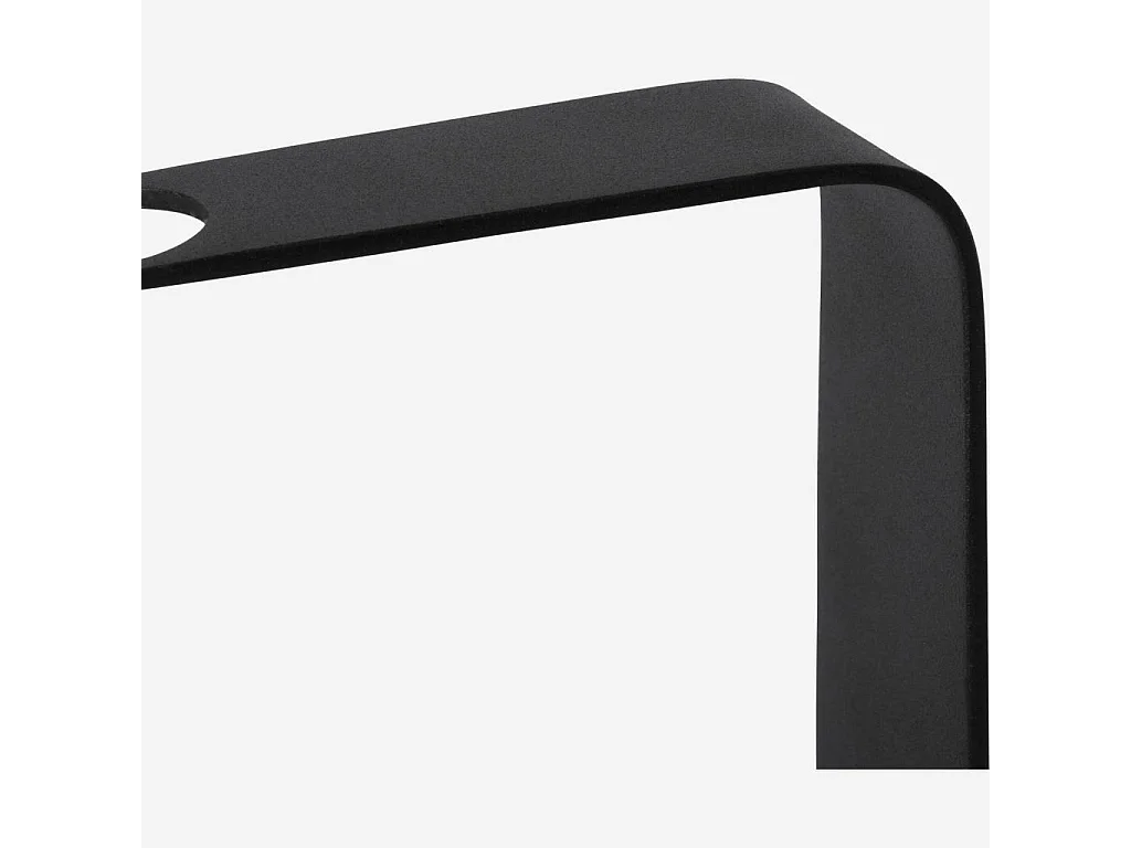 Bougeoir en métal - 20 x 5 x 16 cm - Noir