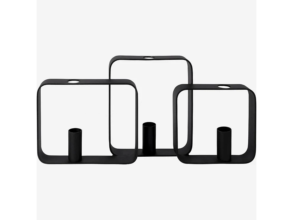 Habitat - Bougeoir en métal - 39 x 6 x 19 cm - Noir - Alexy