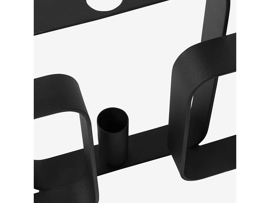 Habitat - Bougeoir en métal - 39 x 6 x 19 cm - Noir - Alexy