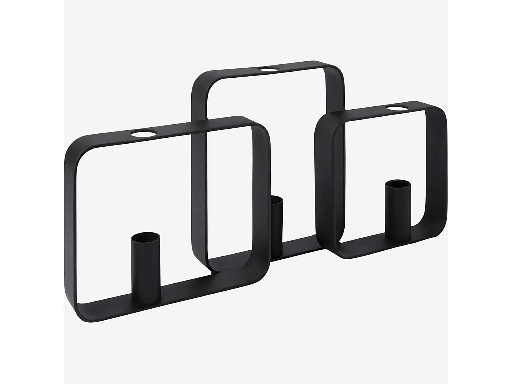 Habitat - Bougeoir en métal - 39 x 6 x 19 cm - Noir - Alexy