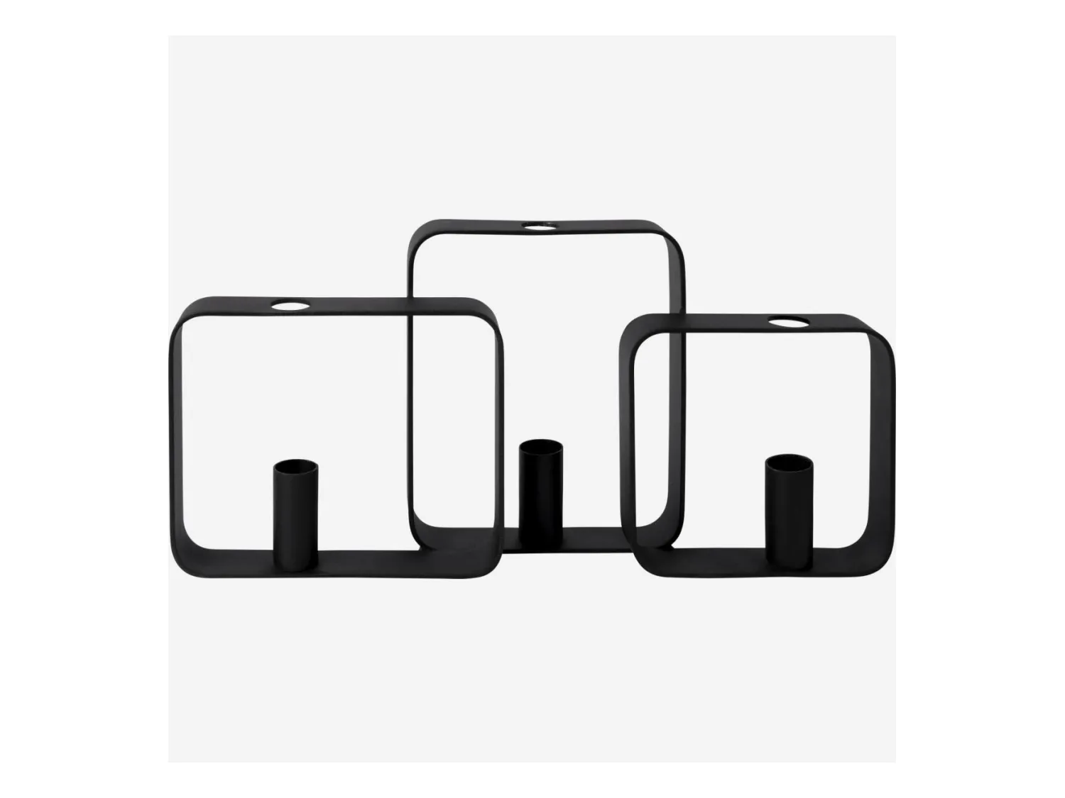 Habitat - Bougeoir en métal - 39 x 6 x 19 cm - Noir - Alexy