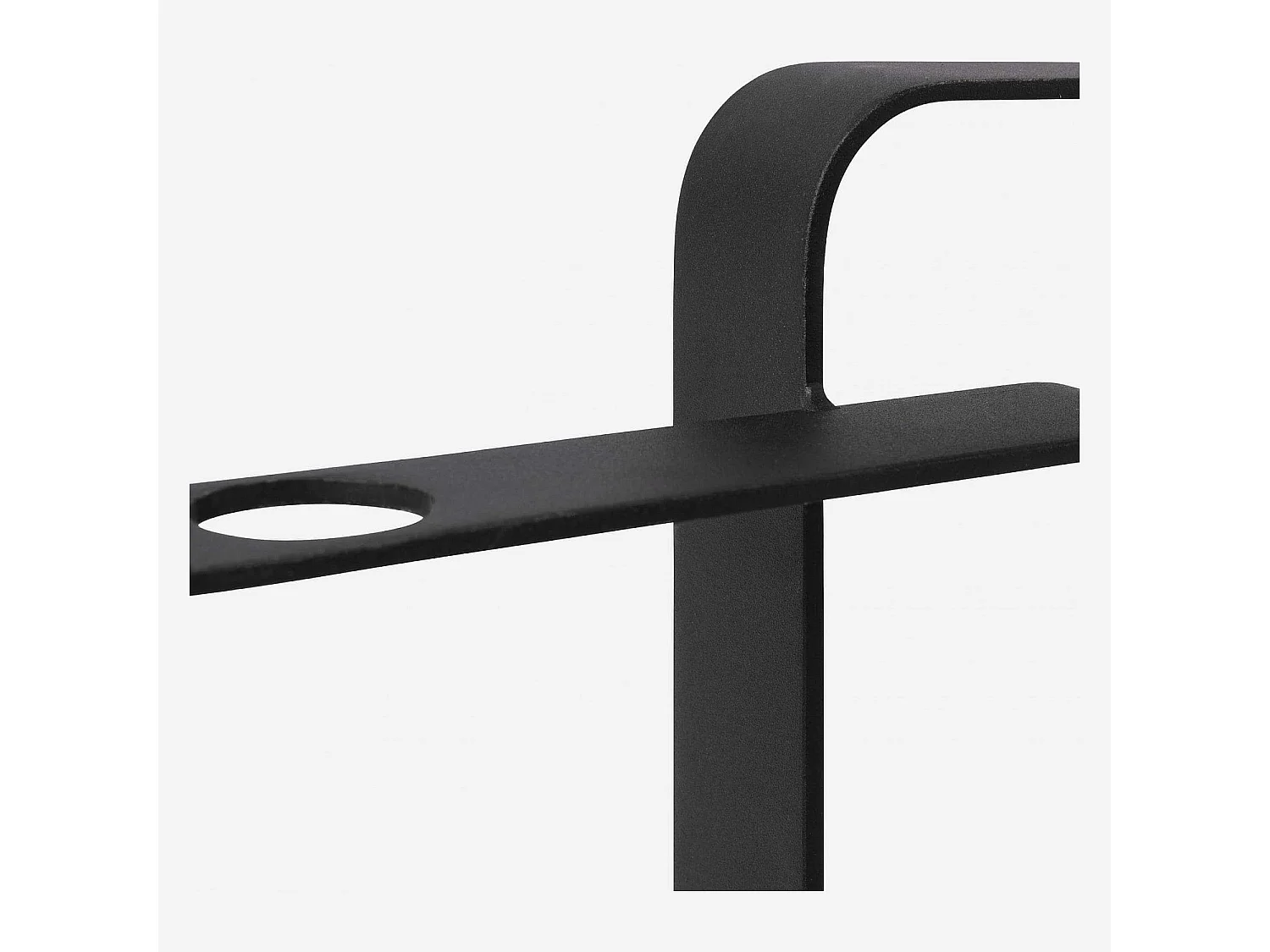 Bougeoir en métal - 39 x 6 x 19 cm - Noir