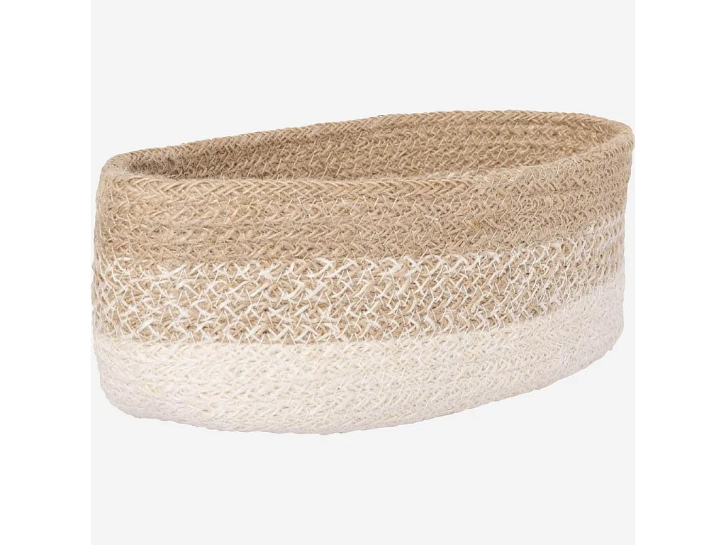 Habitat - Corbeille à pain en jute tressé - Naturel - 25 x 13 cm (Lot de 5) - Ellen