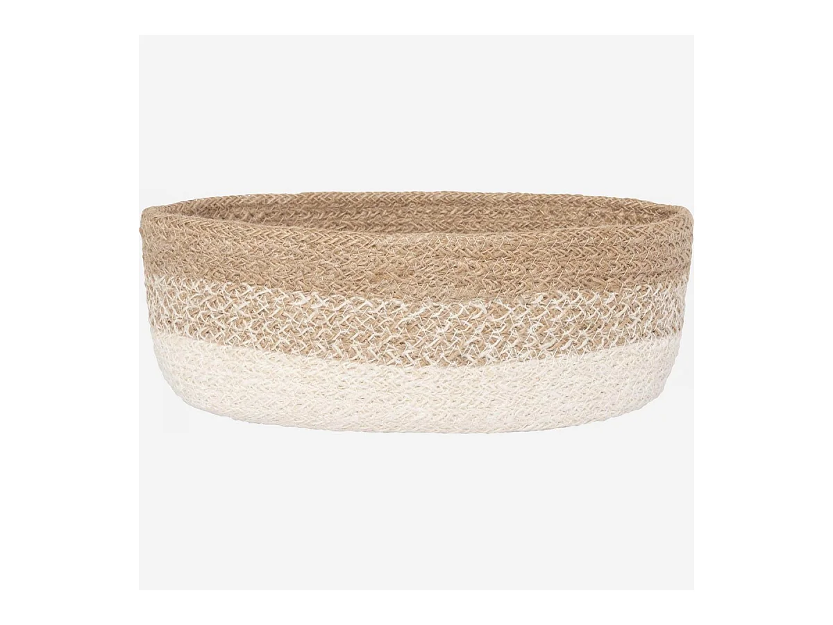 Habitat - Corbeille à pain en jute tressé - Naturel - 25 x 13 cm (Lot de 5) - Ellen
