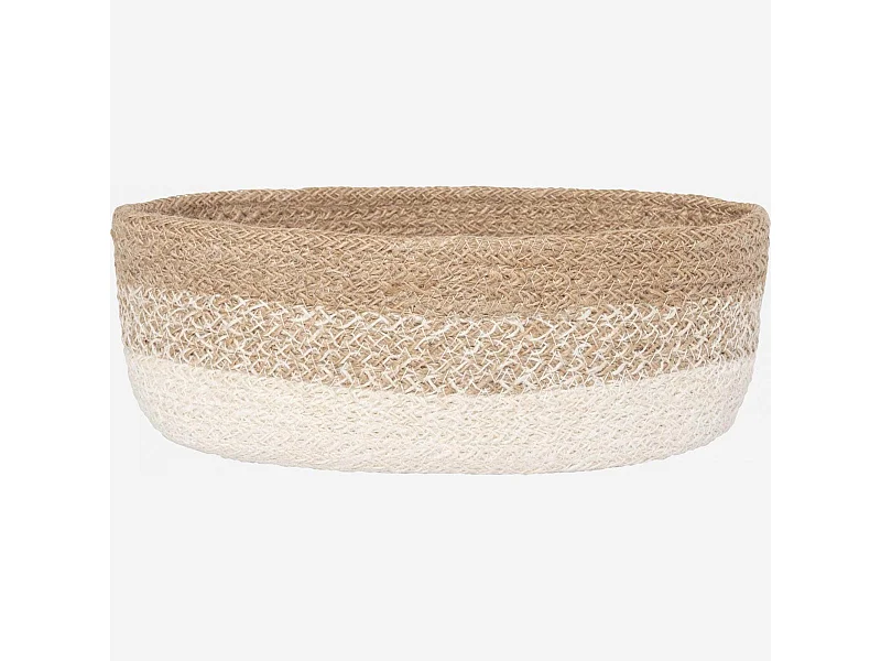 Habitat - Corbeille à pain en jute tressé - 25 x 13 cm - Beige (Lot de 5) - Ellen