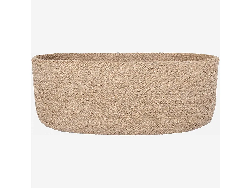 Habitat - Corbeille à pain en jute tressé - Naturel - 25 x 13 cm (Lot de 5) - Ellen