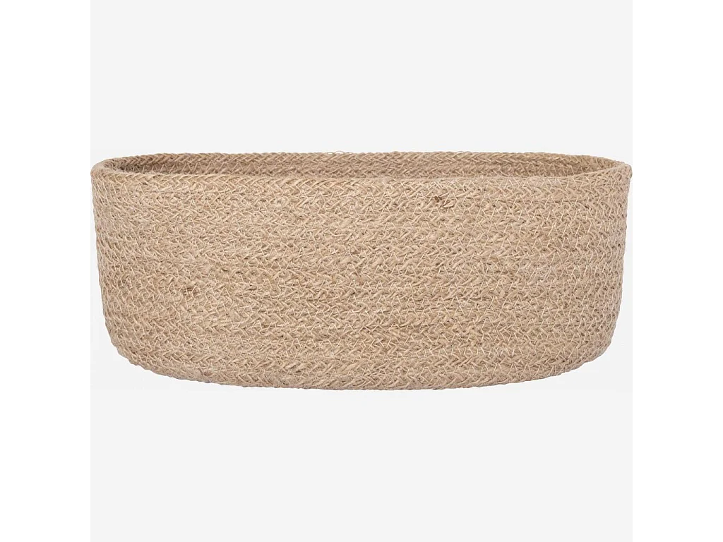 Habitat - Corbeille à pain en jute tressé - Naturel - 25 x 13 cm (Lot de 5) - Ellen