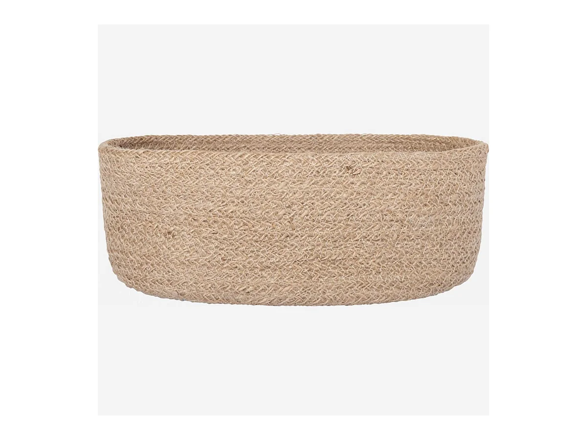 Habitat - Corbeille à pain en jute tressé - Naturel - 25 x 13 cm (Lot de 5) - Ellen