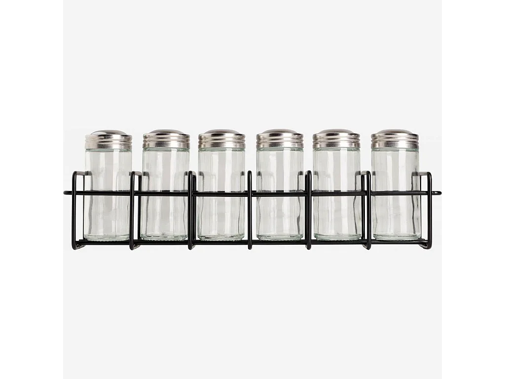 Habitat - Rangement pour épices - Métal - Noir - Mikado