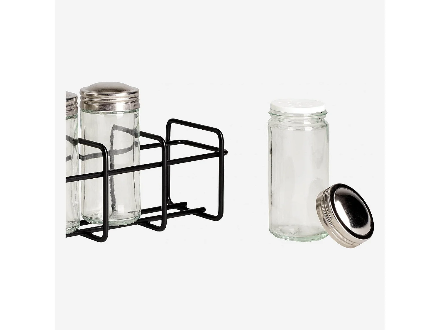 Habitat - Rangement pour épices en métal - Noir - Mikado