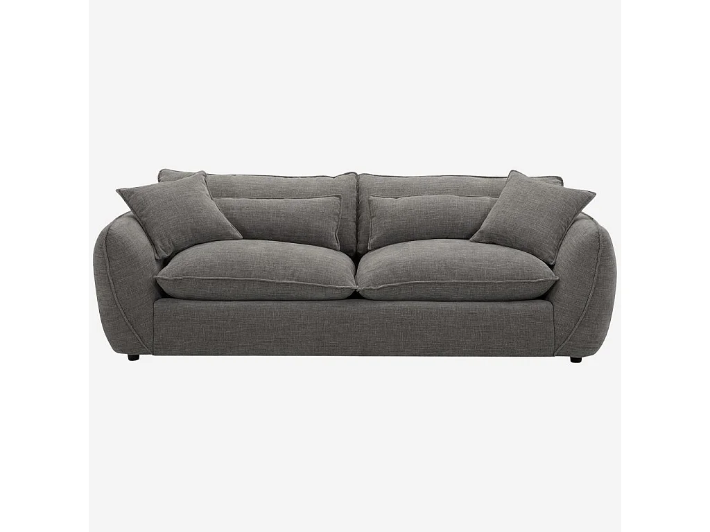 Habitat - Canapé 4 places déhoussable en tissu garni de plumes - Gris ardoise - Oryel