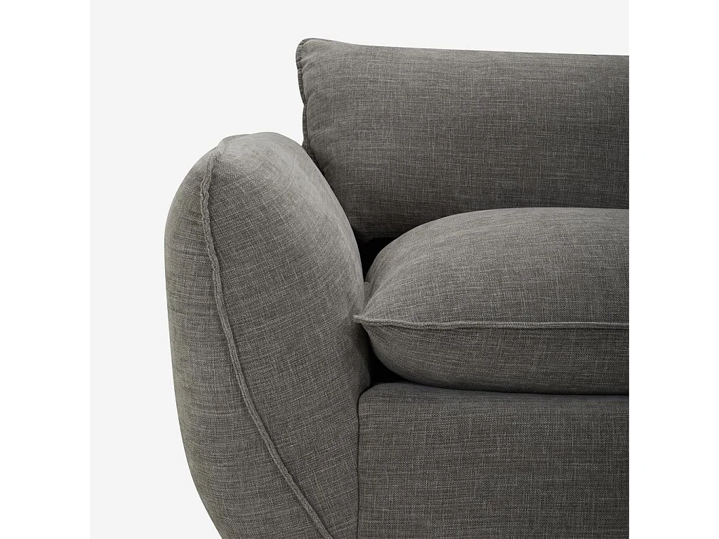 Habitat - Canapé 4 places déhoussable en tissu garni de plumes - Gris ardoise - Oryel