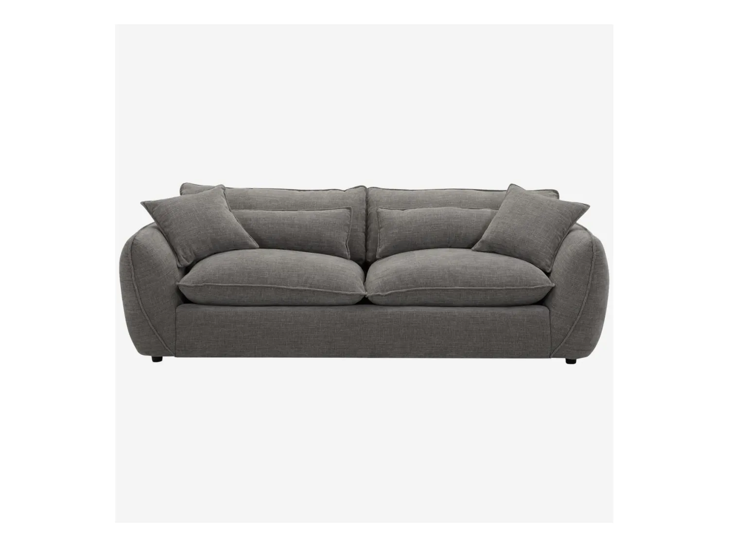 Habitat - Canapé 4 places en tissu garni de plumes - Gris ardoise - Oryel