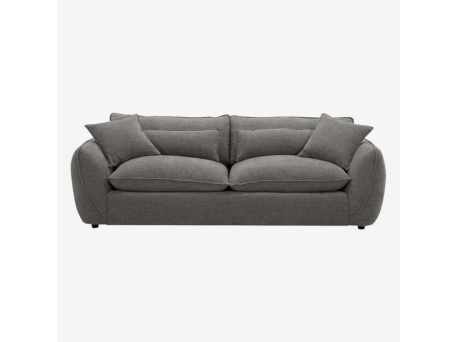 Habitat - Canapé 4 places déhoussable en tissu garni de plumes - Gris ardoise - Oryel