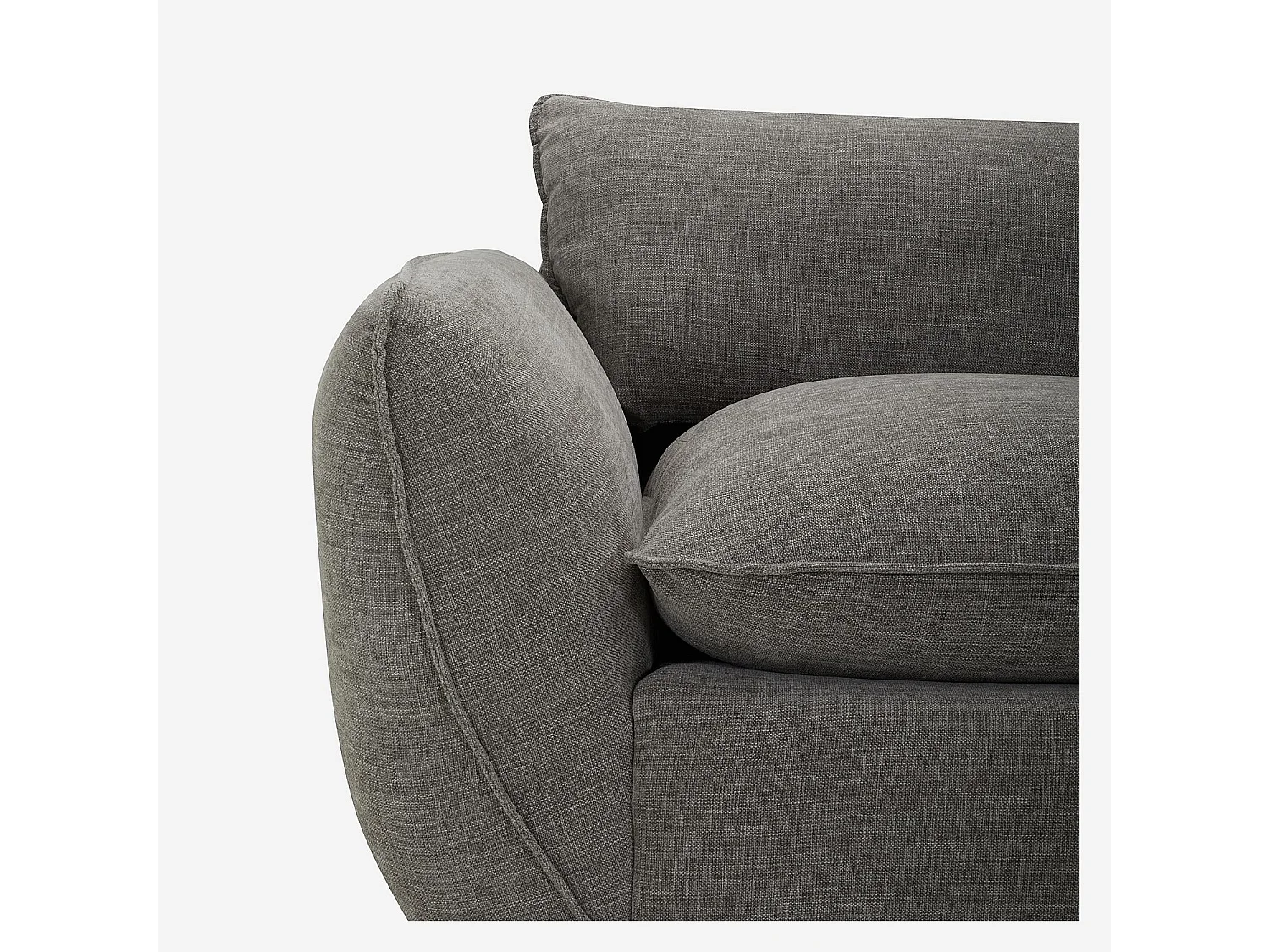 Habitat - Canapé 4 places déhoussable en tissu garni de plumes - Gris ardoise - Oryel