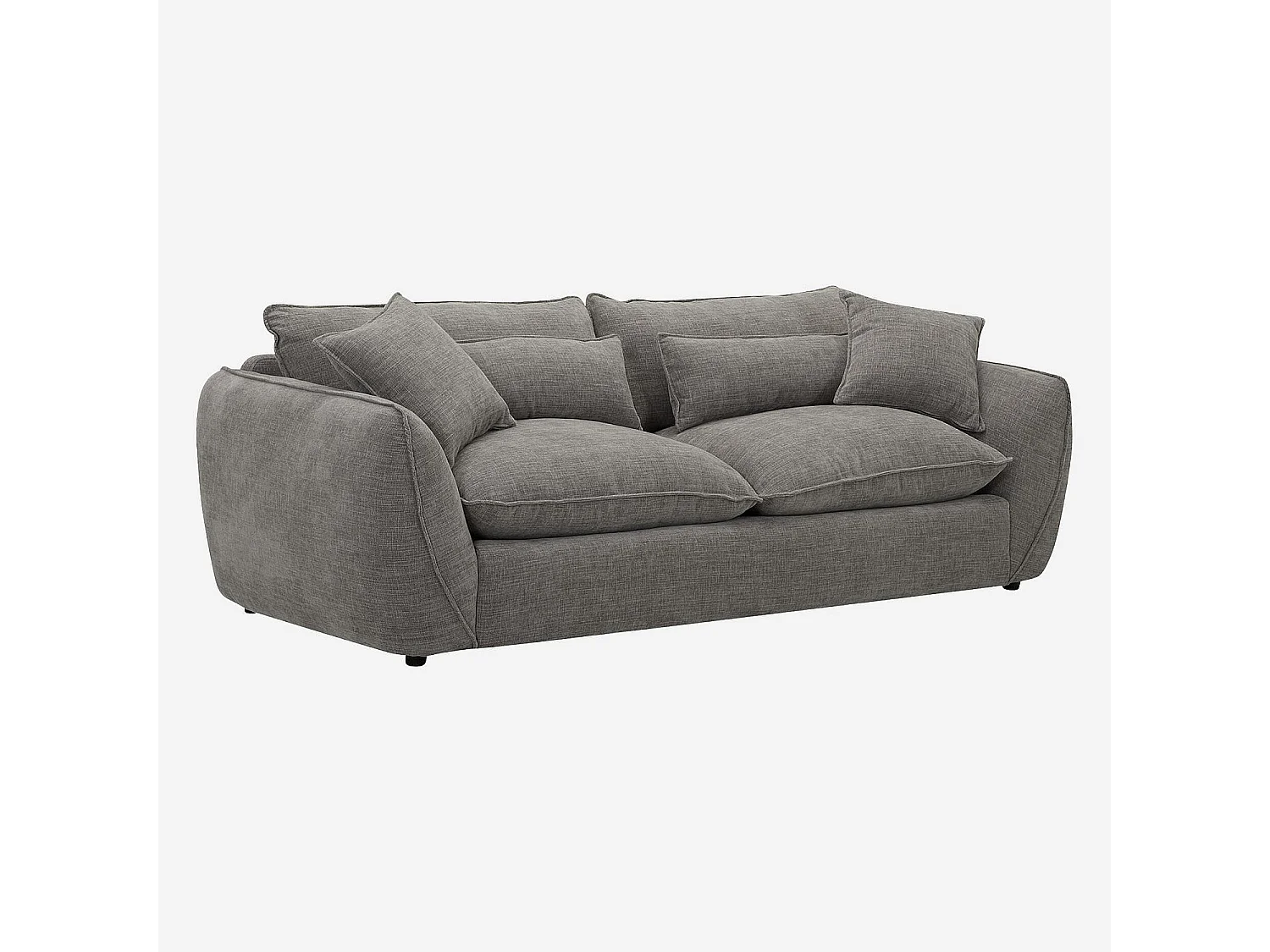 Habitat - Canapé 4 places déhoussable en tissu garni de plumes - Gris ardoise - Oryel