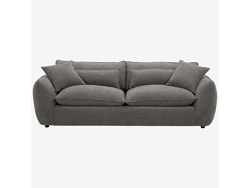 Habitat - Canapé 4 places déhoussable en tissu garni de plumes - Gris ardoise - Oryel