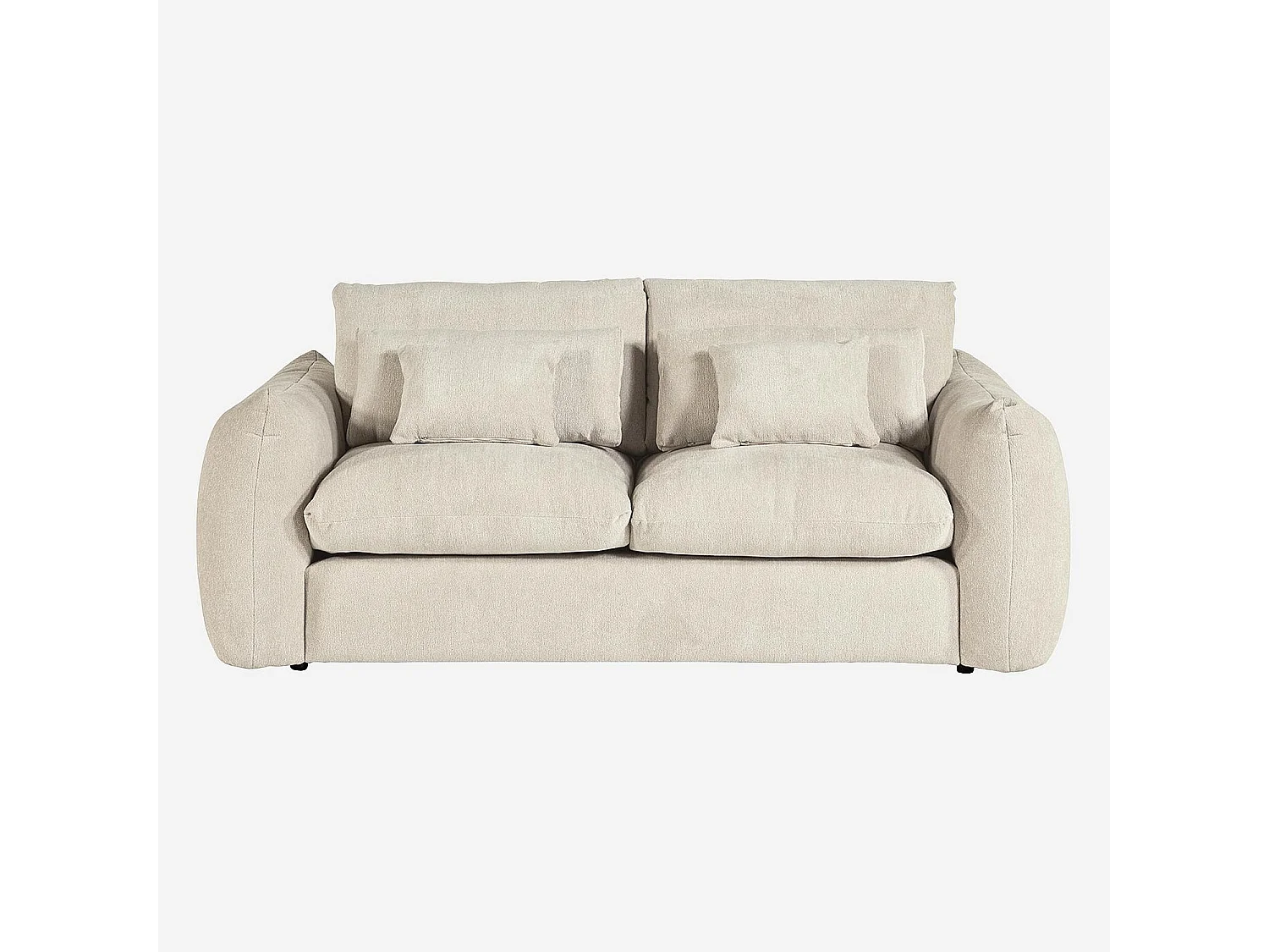 Habitat - Canapé 3 places en tissu chenille - Écru - Glenna