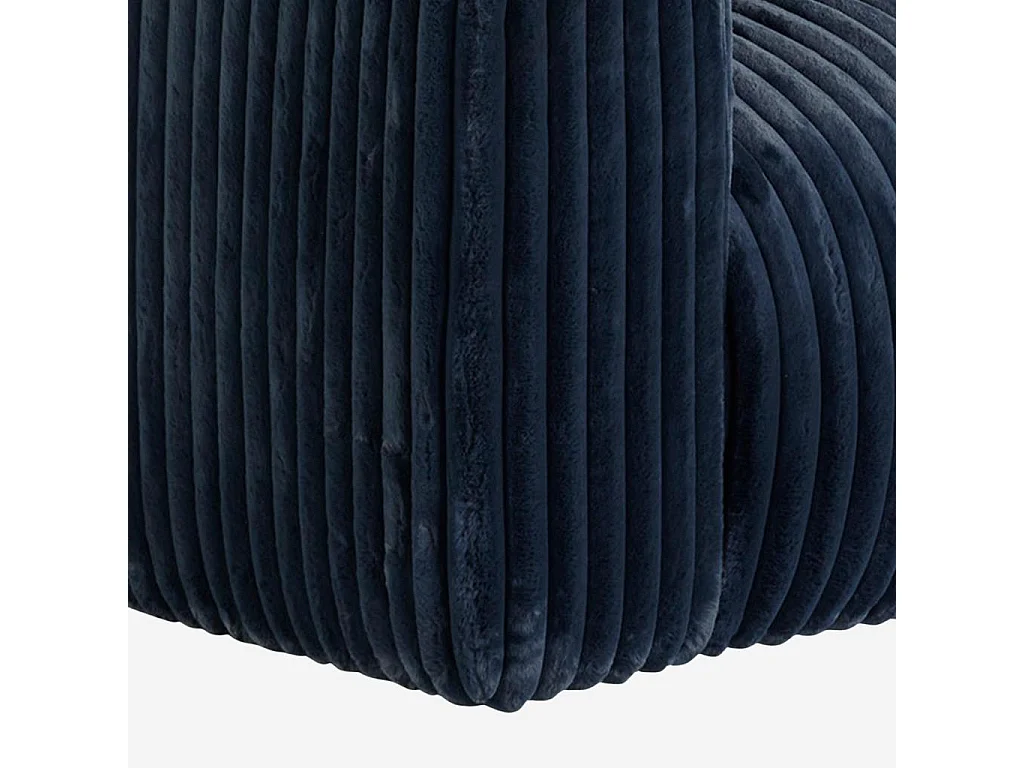 Habitat - Canapé 3 places en tissu côtelé - Bleu nuit - Aleya