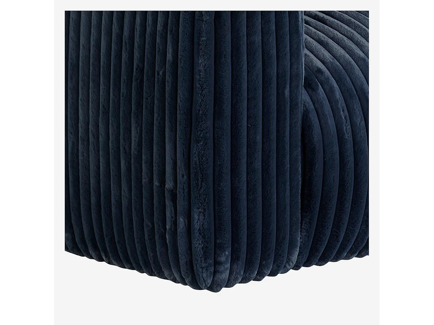 Habitat - Canapé 3 places en tissu côtelé - Bleu nuit - Aleya