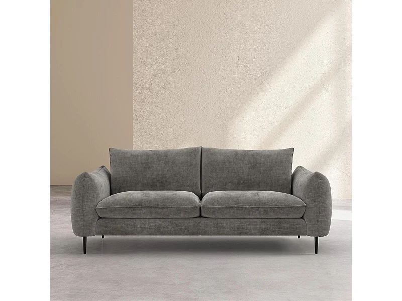 Habitat - Canapé 3 places en tissu chenille - Taupe - Ketlyn