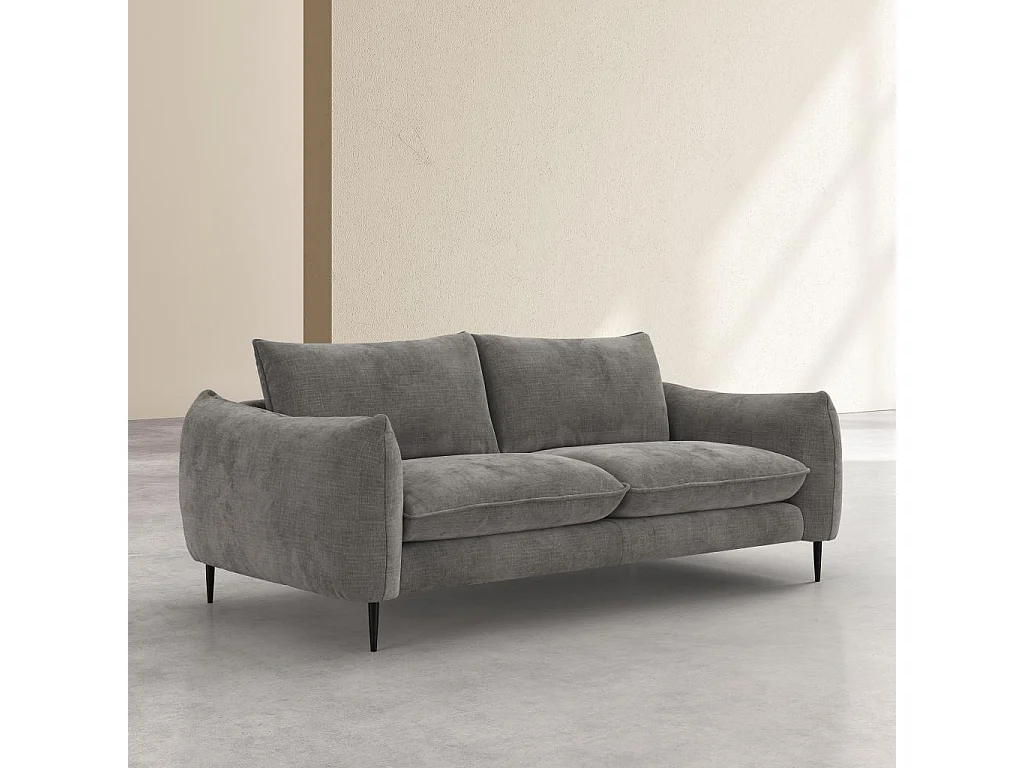 Habitat - Canapé 3 places en tissu chenille - Taupe - Ketlyn