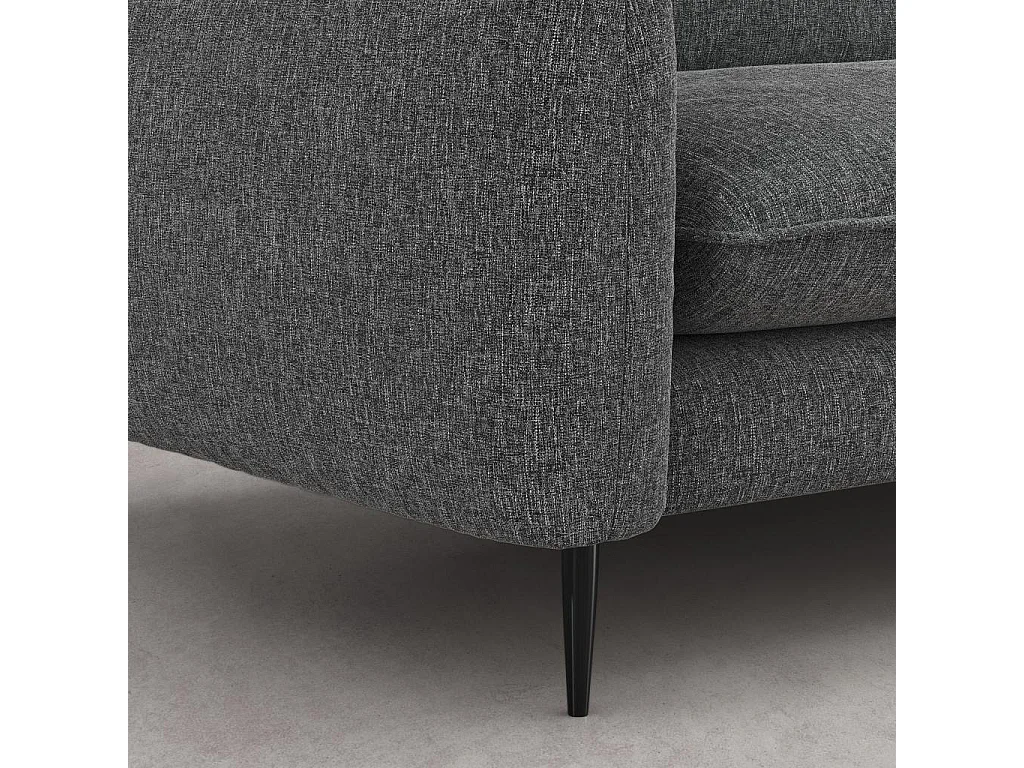 Habitat - Canapé d'angle droit en tissu - Gris chiné - Ketlyn