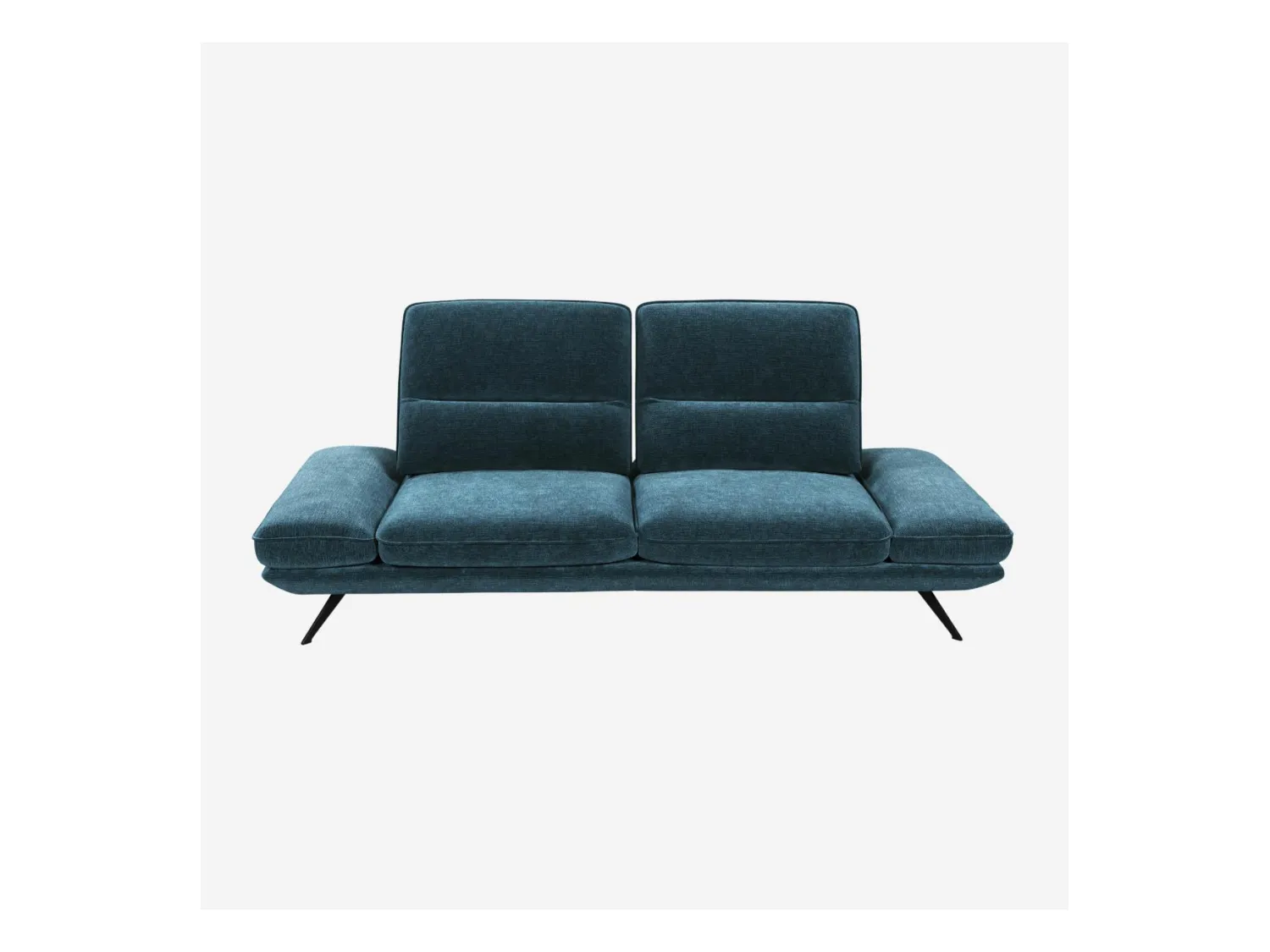 Habitat - Canapé 3 places en tissu avec dossier avance-recule - Bleu canard - Ropio