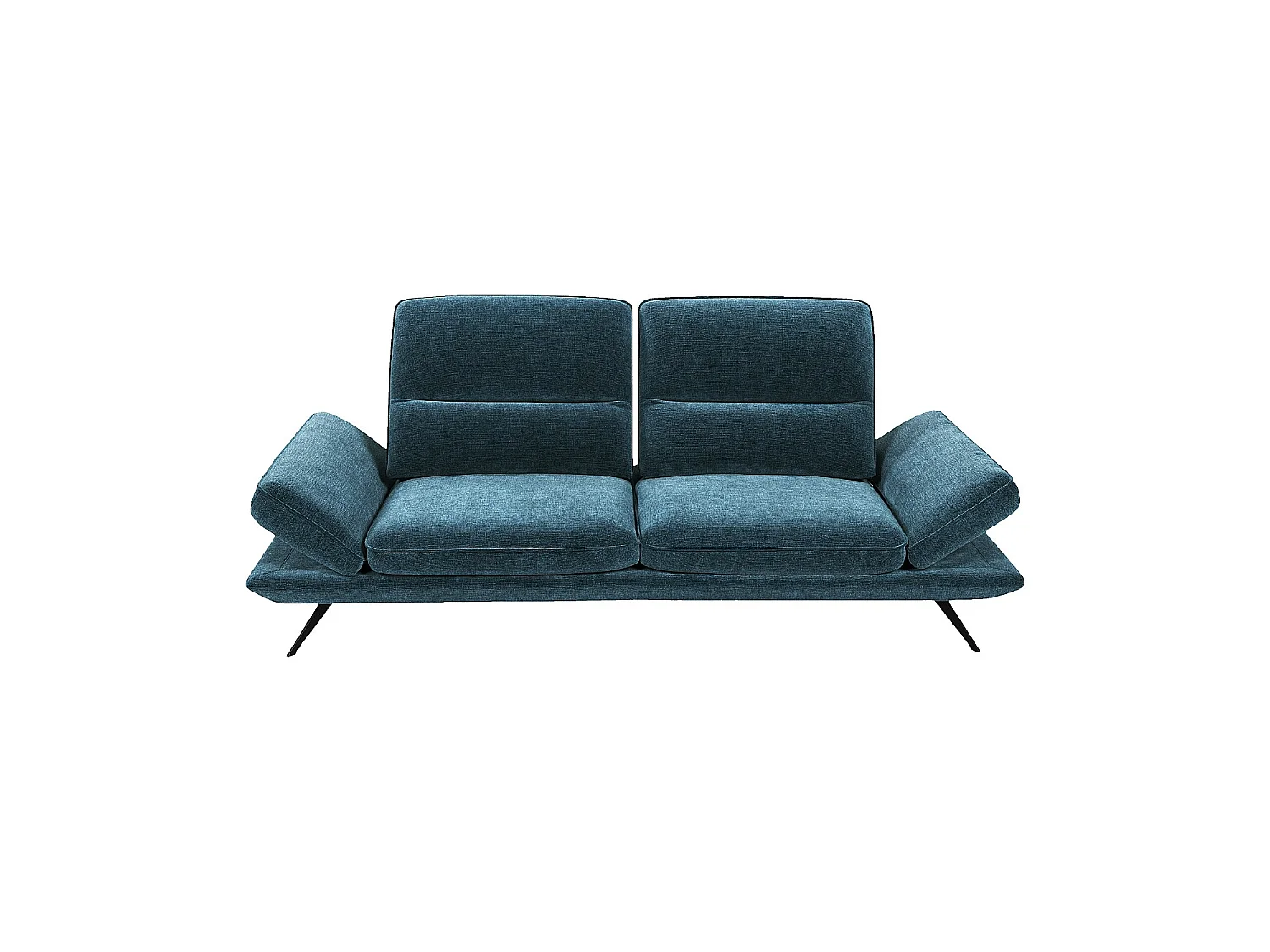 Habitat - Canapé 3 places en tissu avec dossier avance-recule - Bleu canard - Ropio