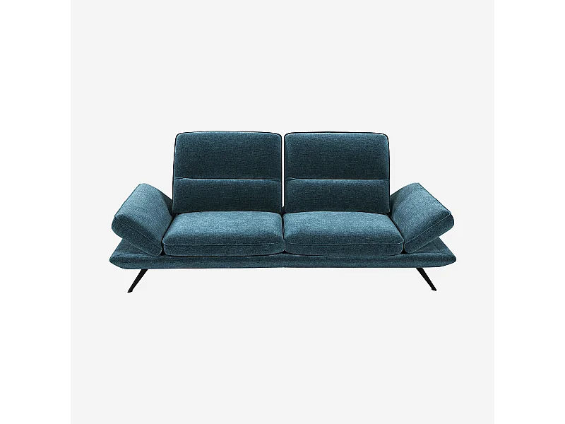 Habitat - Canapé 3 places en tissu avec dossier avance-recule - Bleu canard - Ropio