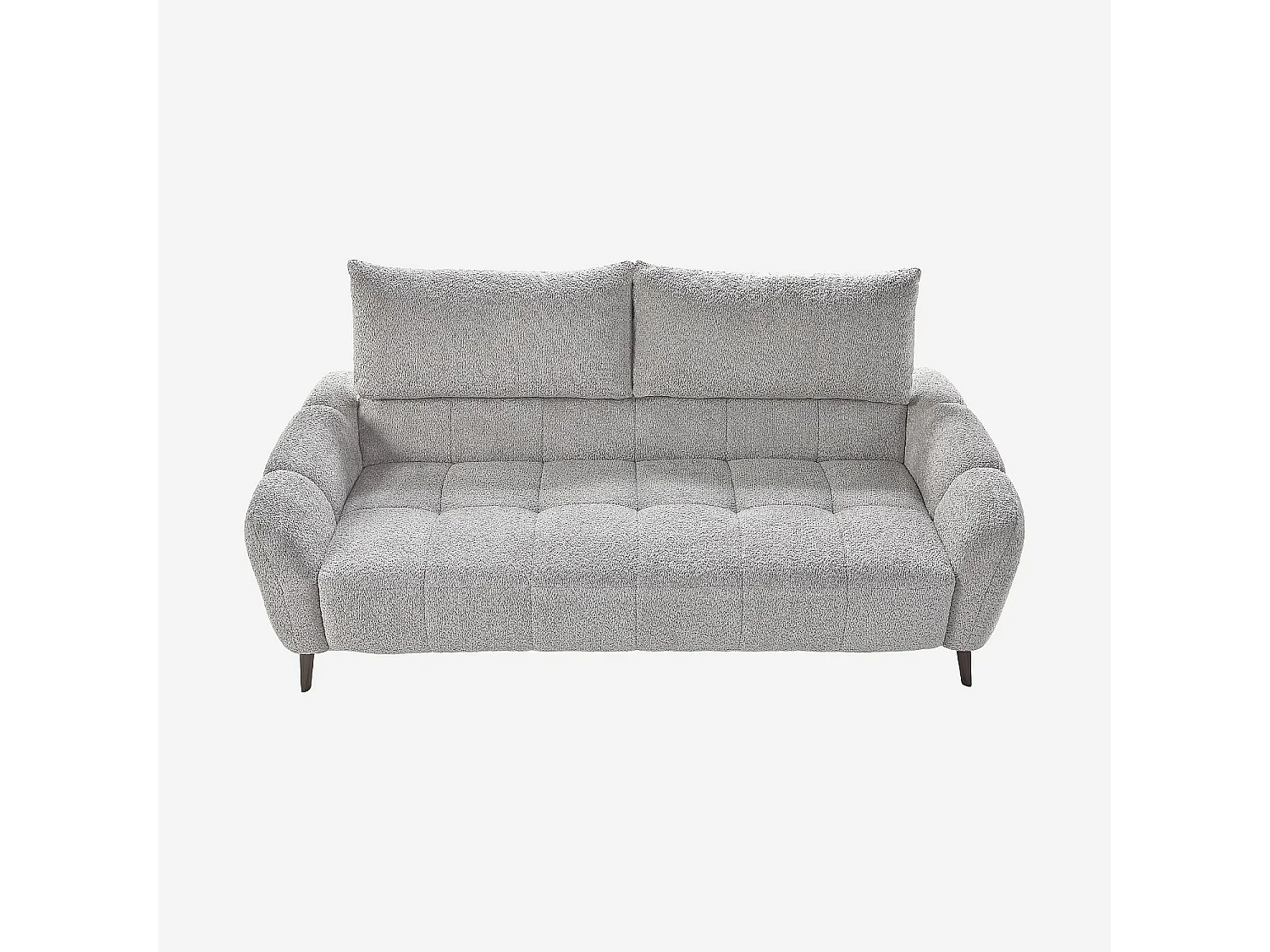 Habitat - Canapé 3 places dossier relevable déhoussable en tissu bouclette courte - Gris polaire - Doci