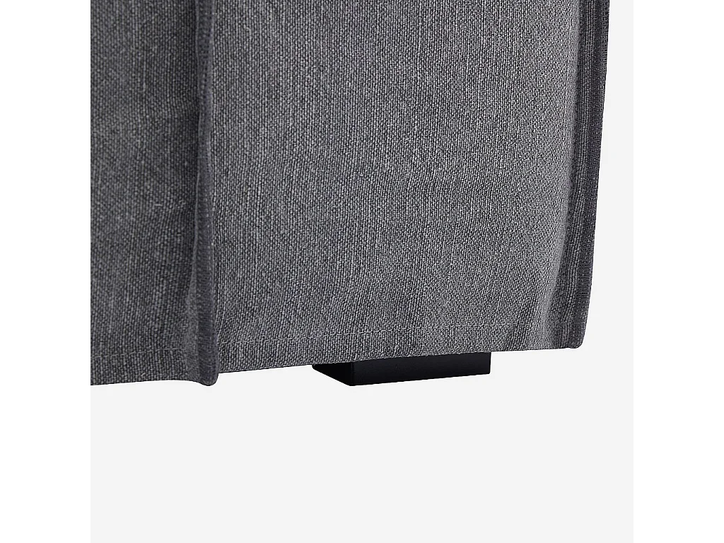 Habitat - Canapé d'angle droit déhoussable en coton et lin garni de plumes - Gris ardoise  - Ginosa