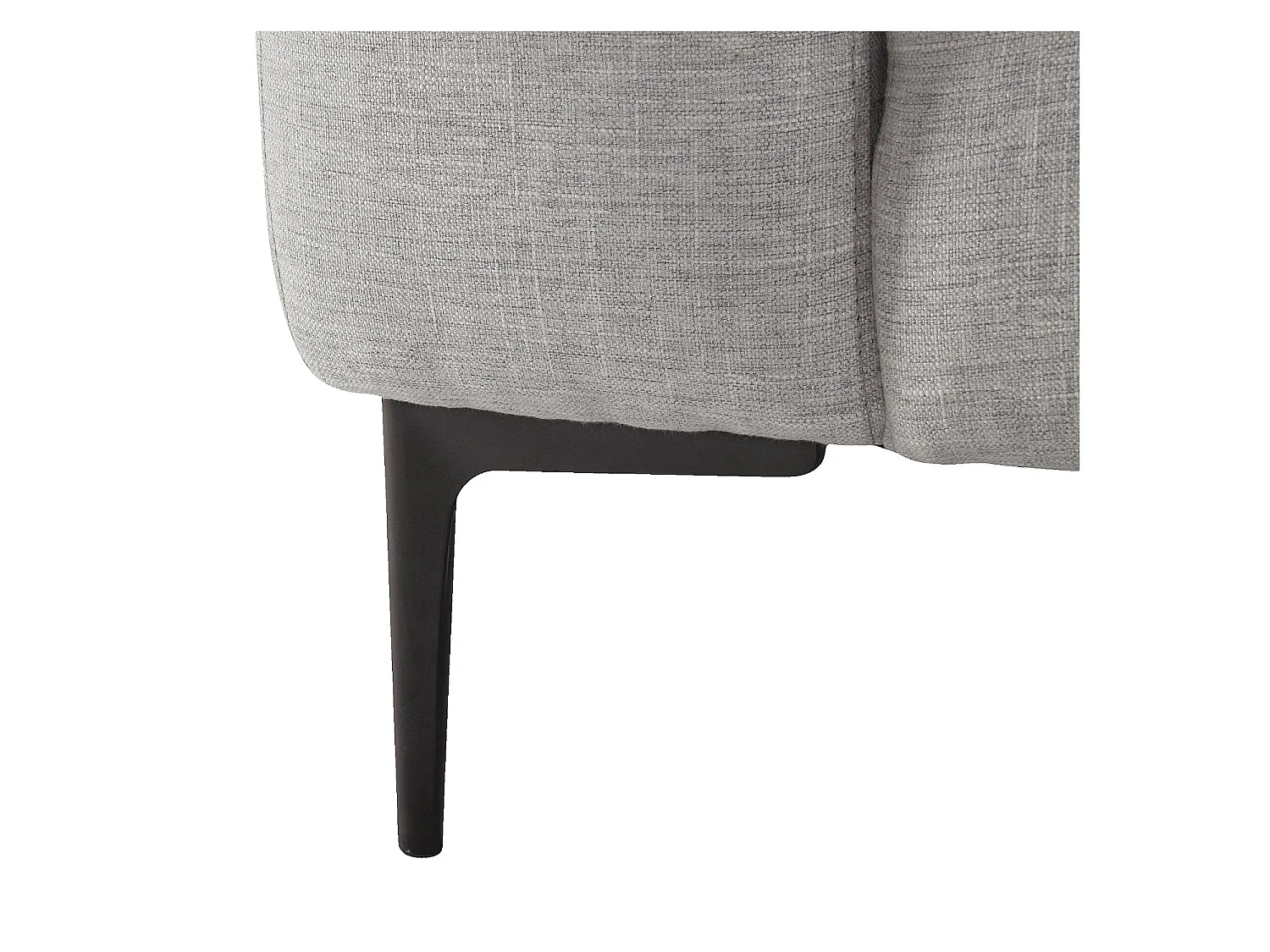 Habitat - Canapé d'angle droit avec coton et lin garni de plumes - Gris perle - Tessie