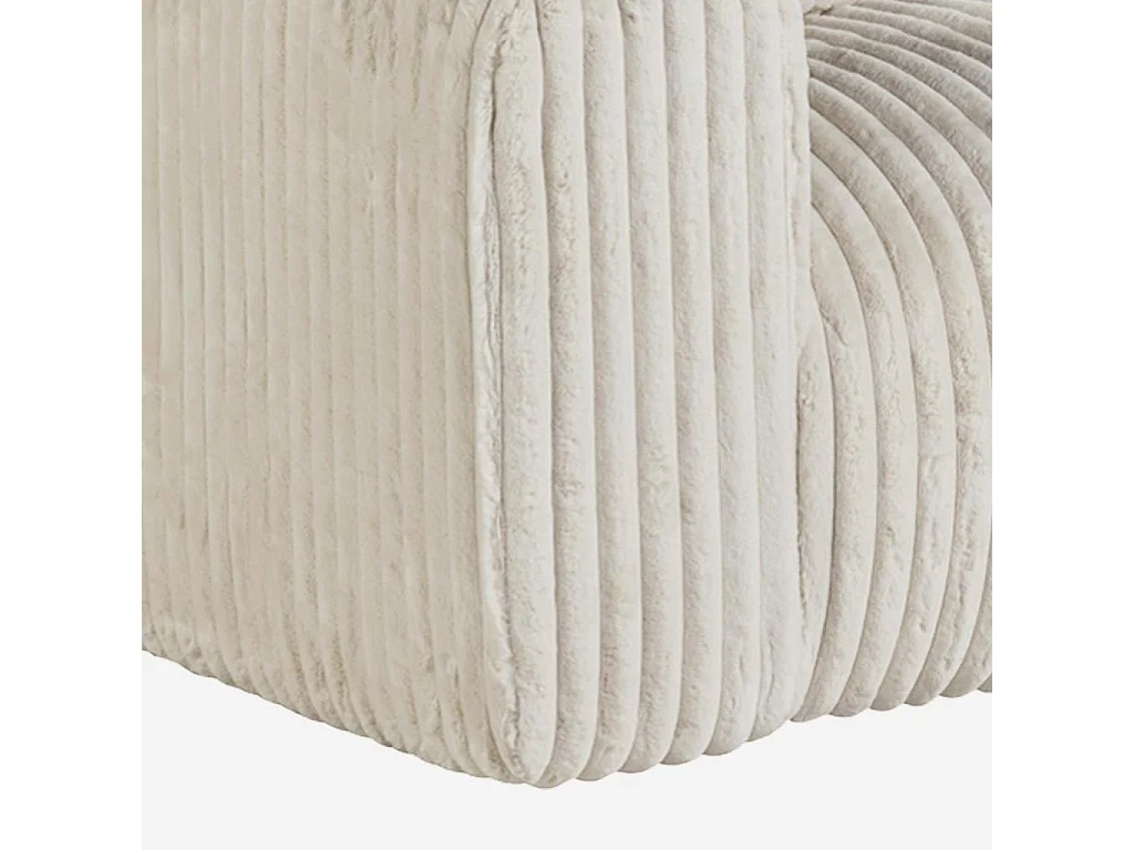 Habitat - Canapé 4 places en tissu côtelé - Beige meringue - Aleya